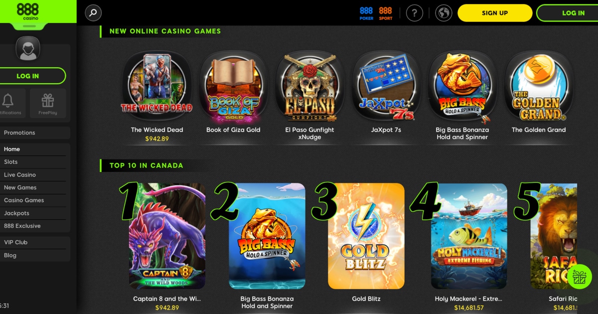 888casino games available in Canada