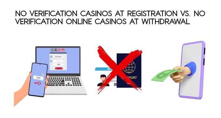 no verification casino at registration vs. online casino no verification withdrawal