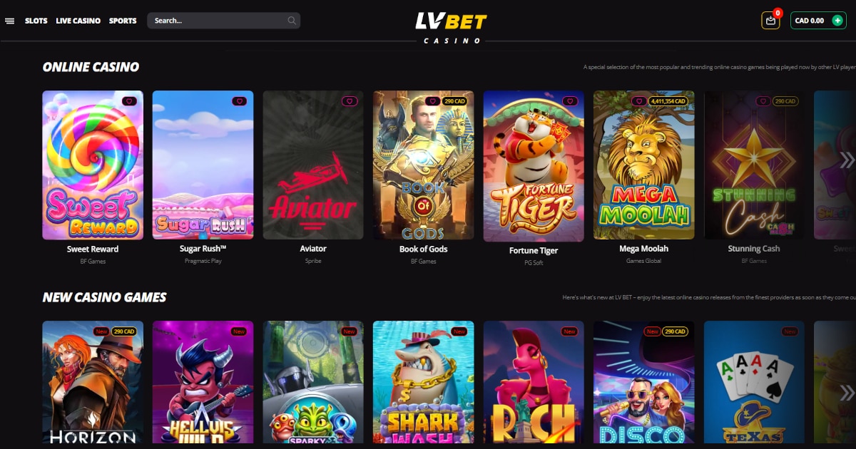 casino games LVBet Canada