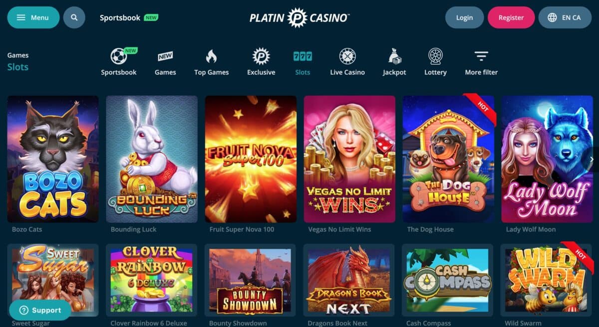 casino games Platincasino Canada